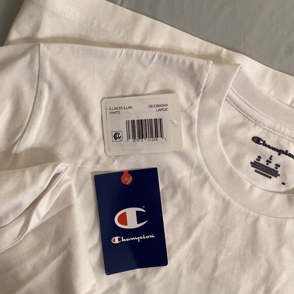 Champion‎ Illinois Illini white Pocket T-Shirt - Picture 3 of 3